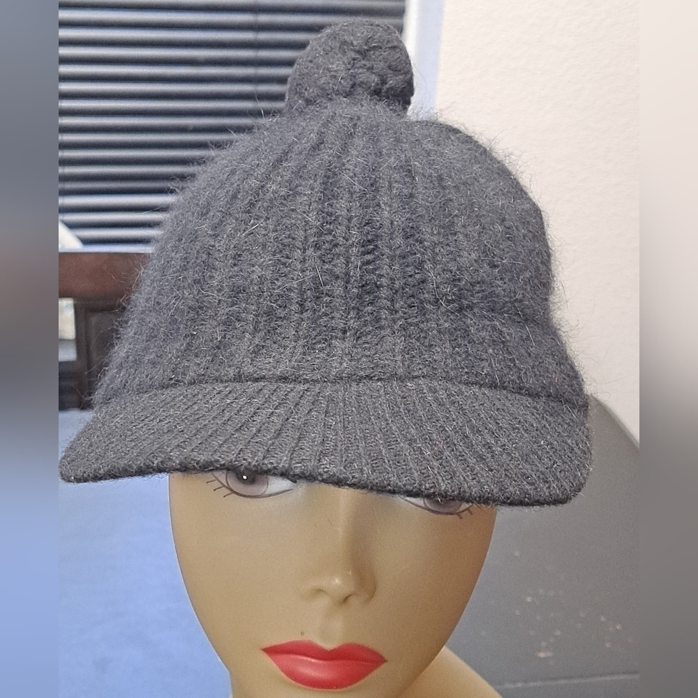 Wool Blend Hard Bill Knit Cap  Size OS